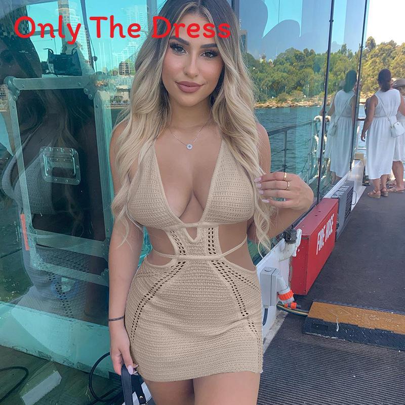 Sexy Spaghetti Strap Dress With Cross Ties For Summer Casual Wear