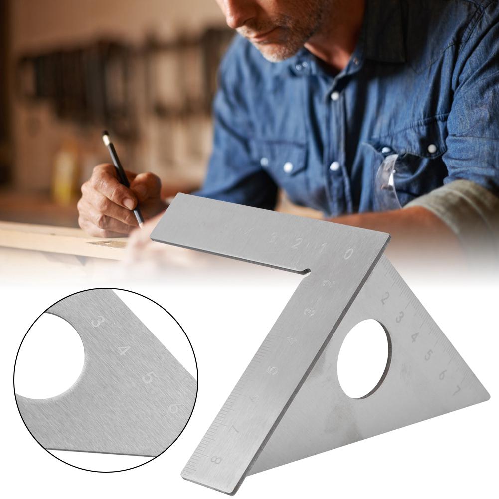 Stainless Steel Woodworking Right Angle Gauge 90/45 Degrees Carpenter Measuring Ruler