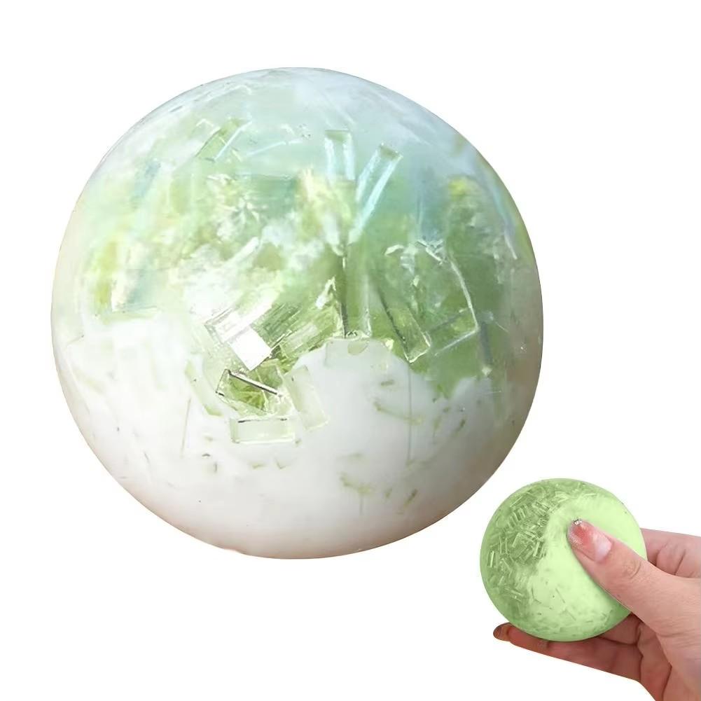Crystal Sphere Ball Ice Cracked Ball Squishy Slow Rising Crushed Ice Handmade Ball,Stress Relief Sensory Fidget Toy For Anxiety