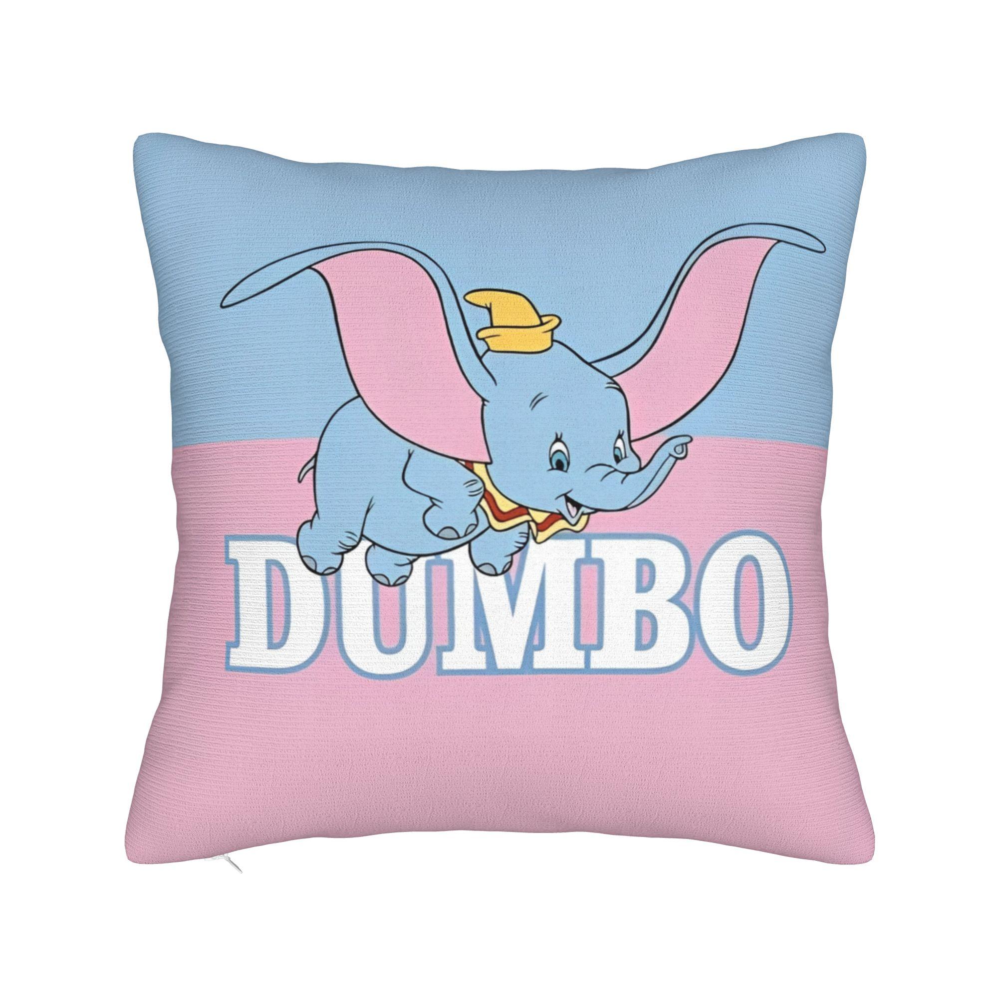 Dumbo Pillowcase Polyester Cushion Cover Decorative The Flying Elephant Pillow Case Cover Home Square 40*40cm 30cmx30cm