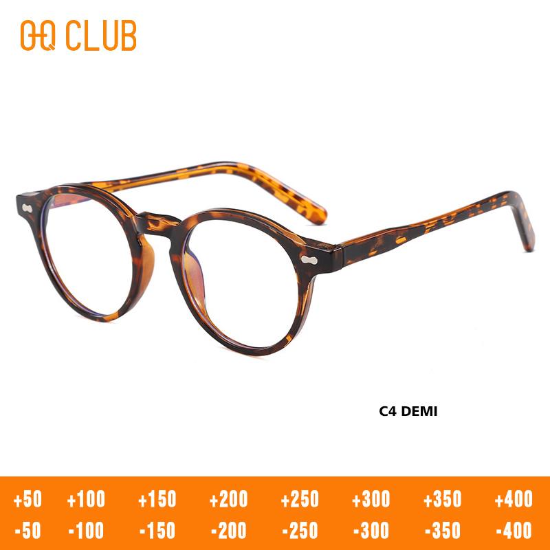 

Круглые мужские очки O-Q CLUB для чтения, ретро женские линзы, оправы для очков, линзы с диоптриями для чтения, очки для миопии 0