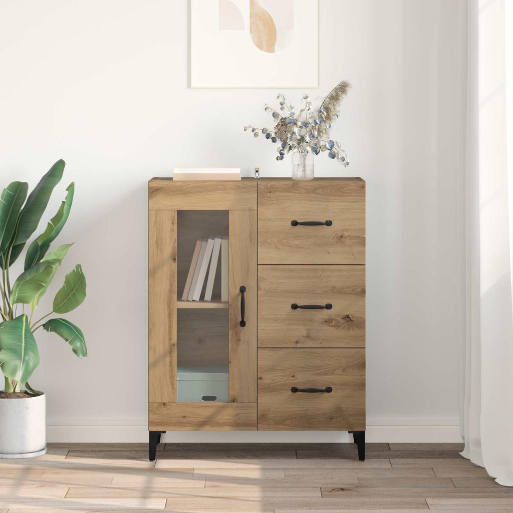 Sideboard Artisan Oak 69.5 x 34 x 90 cm Engineered Wood and Iron
