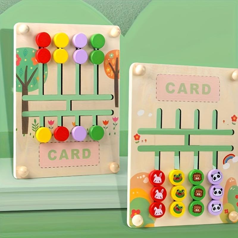 Wooden Montessori Colors Cognitive Matching Game Logical Thinking Training Early Learning Educational Toys For Children Kids