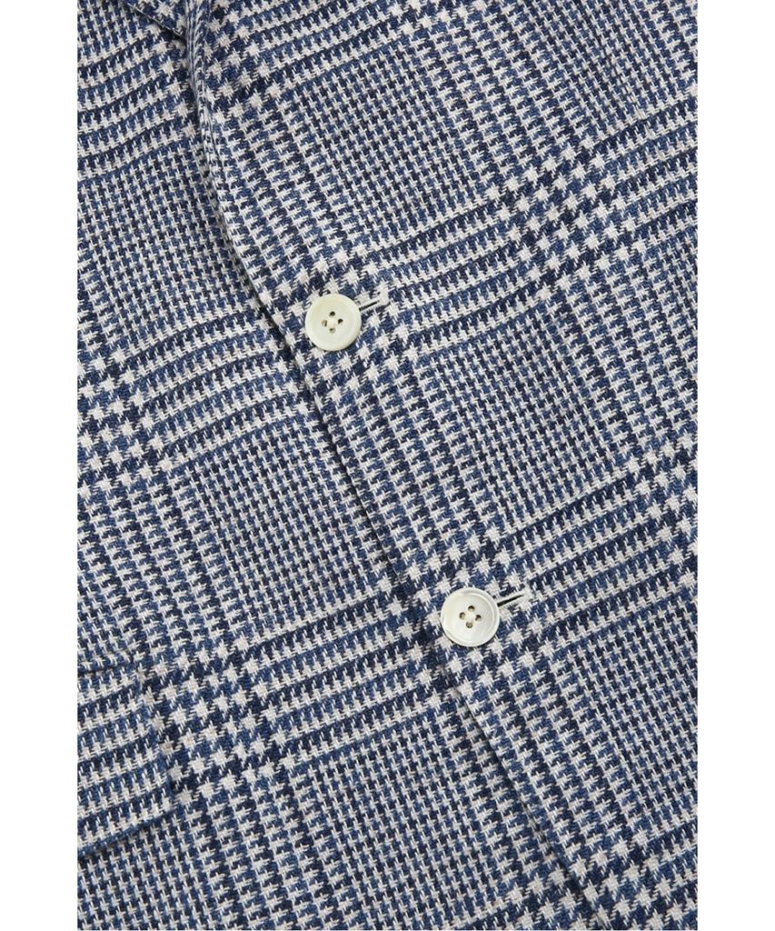Brooks Brothers Classic Fit 1818 Linen Cotton 2-Button Jacket (Blue) (Bbjsmm7744Mes)
