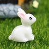 20/50 Pc Mini Rabbit Ornament Desktop Decor Tiny Bunny Decorations Rabbit Figure Resin Rabbit Cakes Toppers Car Dashboard Decor