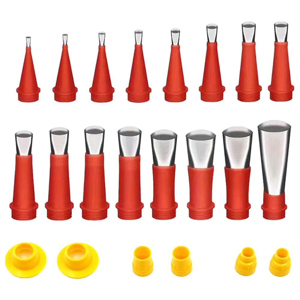 22Pcs Caulking Tips Caulking Nozzles 16 Piece Rubber Nozzle Tool with Removable Base Caulking Nozzle Applicator Finishing Tool