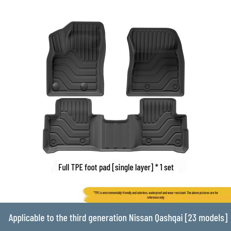 Eco-Friendly TPE Floor and Trunk Mats with Seat Back Cushion for 2021-2025 Nissan Qashqai