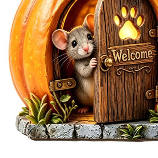 Weather Resistant Patio Accents Mini Fairy Door, Wooden Miniature Garden Welcome Gnome Handcrafted Home Decor House Accessories for Outdoor