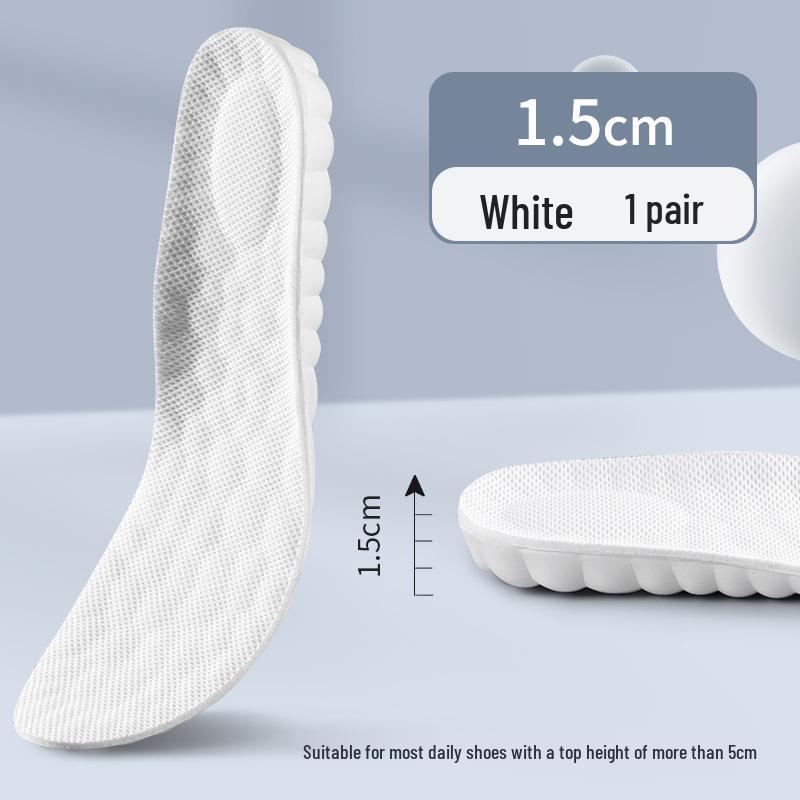 Boost Height Insoles: Sweat-Absorbent, Odor-Resistant Inserts for Men & Women, Perfect for Martin Boots & Sports Shoes