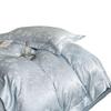Luxurious Ice Silk Jacquard Duvet Cover Set - Summer Silky Bedding, Light Nude Three-Piece Set.