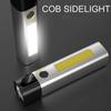 Portable COB Mini Stepless Dimming Flashlight USB Rechargeable Torch Cycling Camping Waterproof Light