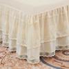 Princess Lace Ruffle Bed Skirt Set - Single Piece Bed Sheet & Mattress Protector
