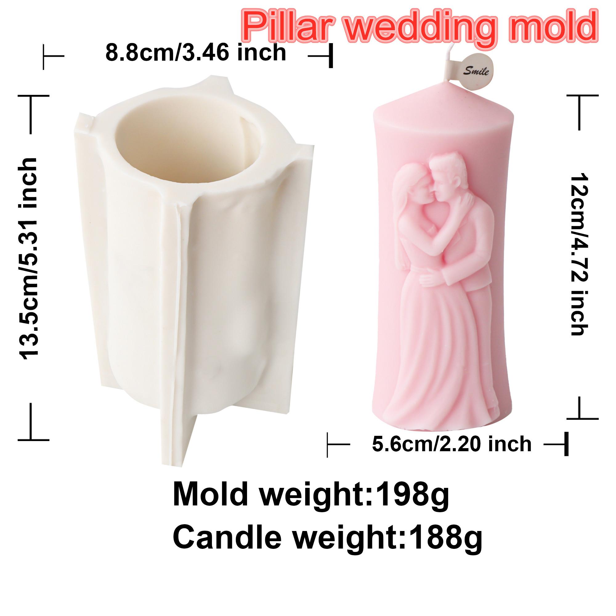 

Pillar Wedding Silicone Candle Mold Embrace Couple Column Couple Men Women Embrace Statue Roman marry Bride & Groom Aroma Statue