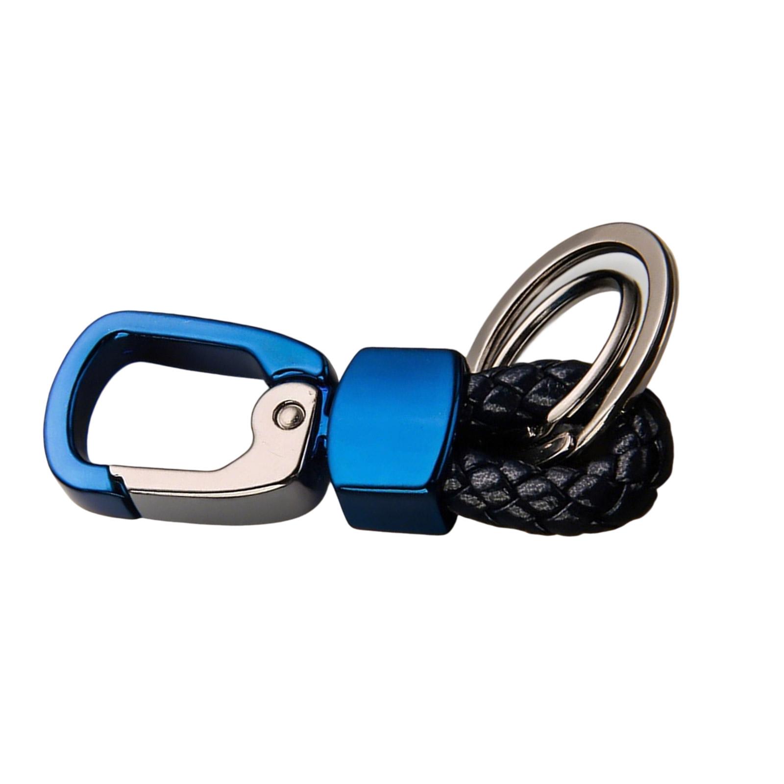 

Braided Rope Keychain with Secure Metal Clasp for Keys Lightweight Compact Design for Travel and Daily Use синий