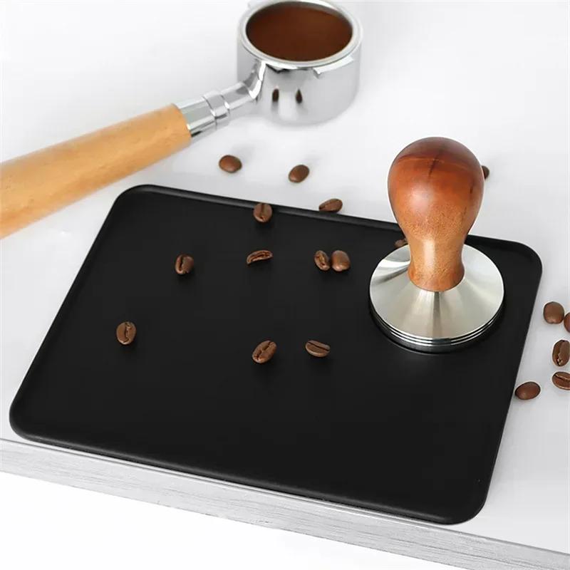Silicone Coffee Tamper Mat Tamping Anti-skid Corner Edge Pad Office Bar Household Espresso Tamping Mat Coffeeware Accessories
