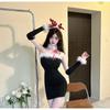 Pure Desire Style Sexy Christmas Clothing Dress Women's Autumn and Winter Suspender Skirt New Small Man Battle Coat Red Short Skirt