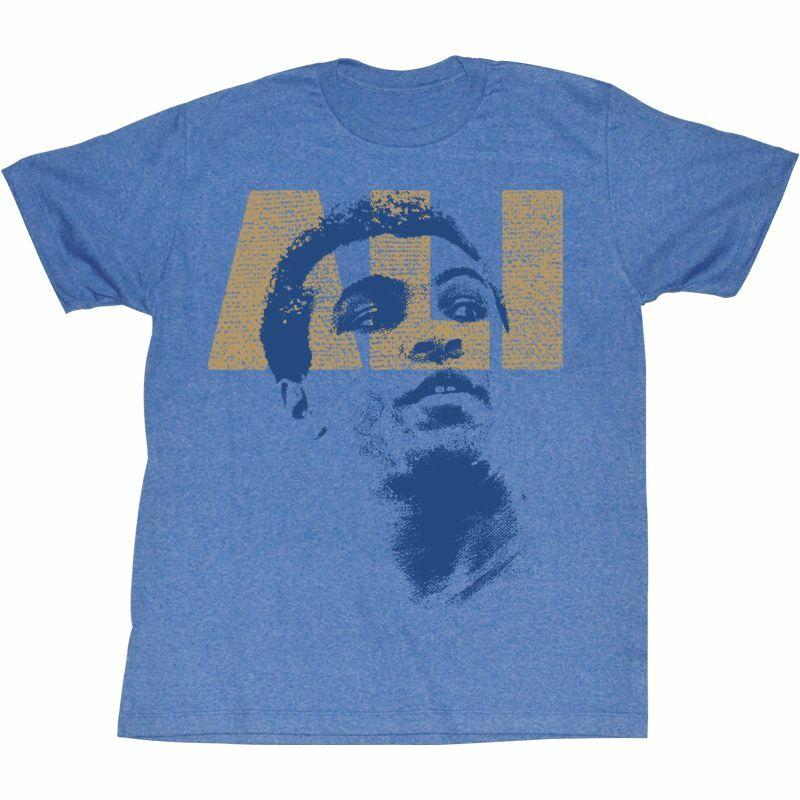 Muhammad Ali Ali Look Light Blue Heather Adult T-Shirt