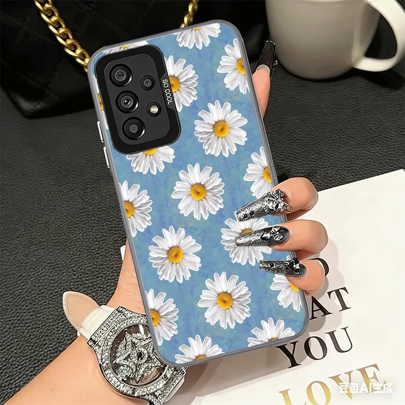 Daisy Flowers Aesthetics Soft Phone Case for Samsung A17 A16 A15 A14 A13 A57 A56 A55 A54 A53 A37 A36 A35 A34 A33 A26 A25 A24 A23