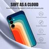 Colorful Stripes Print Case For Samsung Galaxy S26 Ultra S25 FE S24 S23 S22 Plus S21 FE Built-in Metal Plate Magnetic Silicone Cover