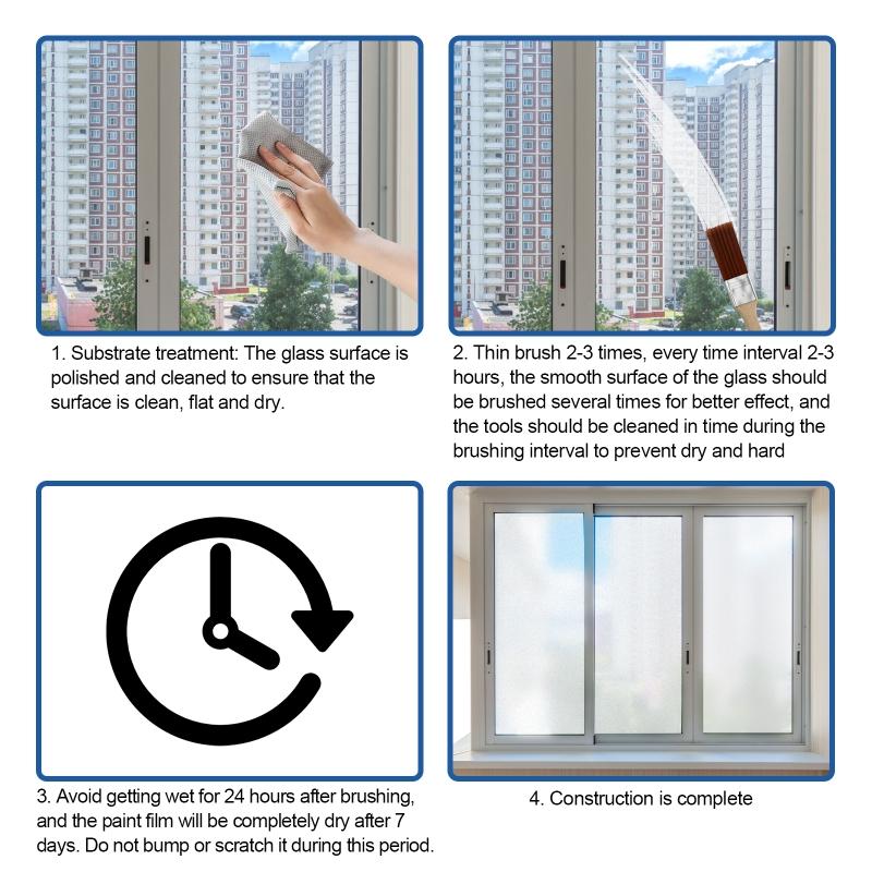Frosted Glass Spray Paint for Windows 100ml Door & Window Shading Frosted Glass Paint Frost Spray Paint for Home Office
