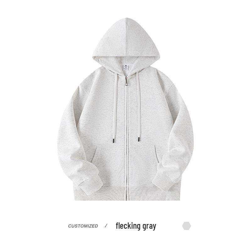 Unisex Zippered Hooded Sweatshirt - Solid Color, Loose Fit, Versatile Autumn Casual Hoodie Jacket