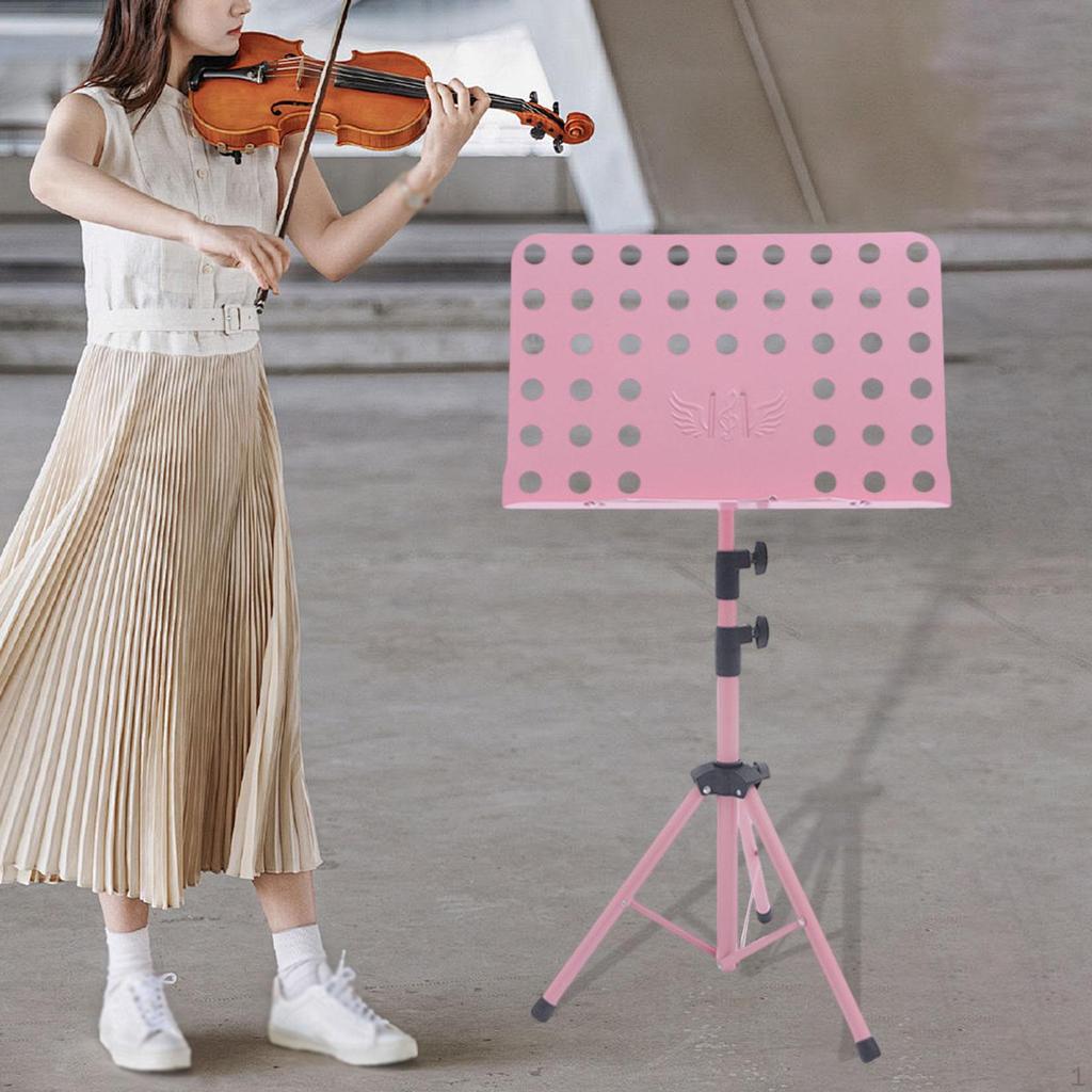 Music Sheet Stand, Adjustable Height Easy Setup Stable Note Holder Book Stand
