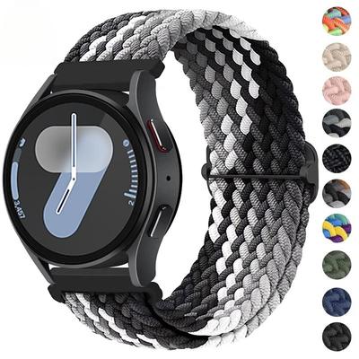 Elastický nylonový řemínek pro Samsung Galaxy Watch 7 6 5 4 Classic 20mm Pletený sólo pásek pro Huawei Watch GT5 3 4Pro 22mm Náramek