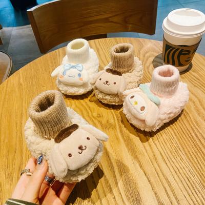 Bequeme Schuhe Babyschuhe Socken mit weichen Sohlen Plüsch Kleinkindschuh für Jungen Mädchen Cartoon Babyschuh Fußschützer Zapatillas