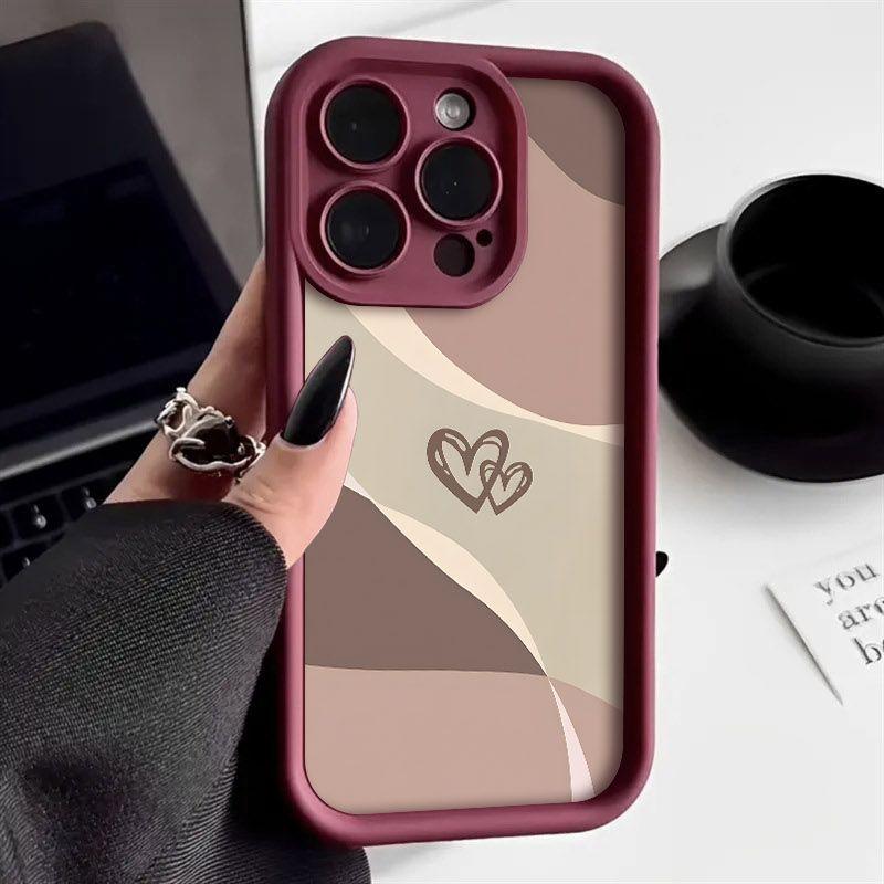 Phone Case Minimalist Heart PatternFor Xiaomi Redmi Note 14 13 12 11 Pro Plus 5G Shockproof Candy Cover For Redmi 14C 13C Fundas