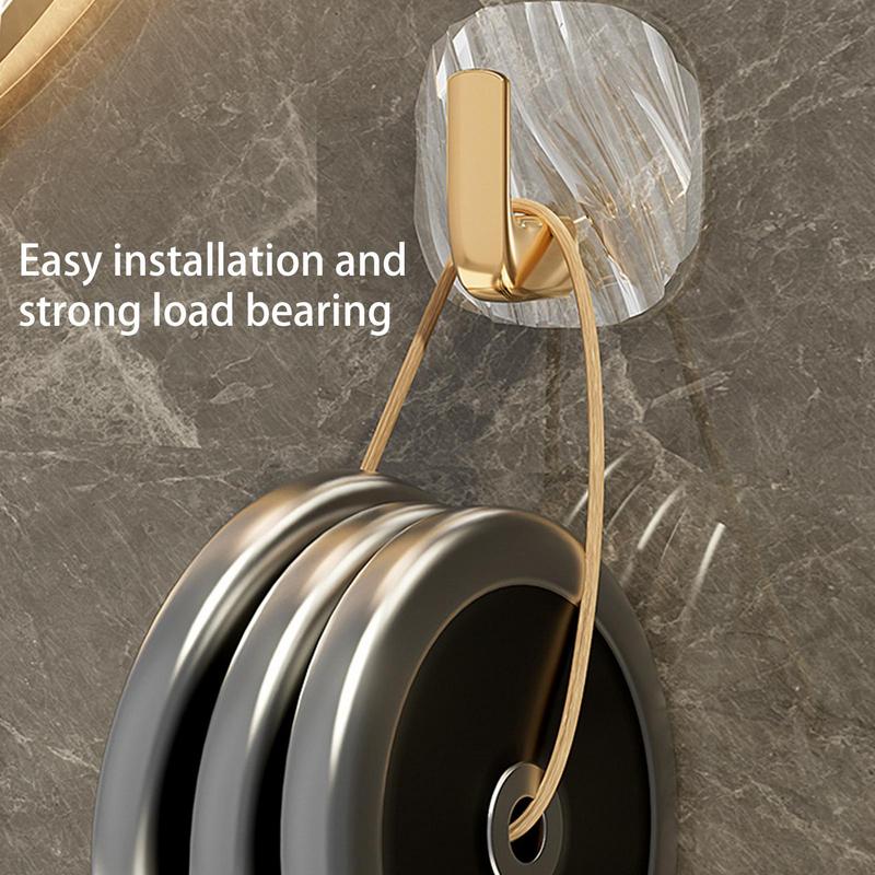 Adhesive Towel Hooks 4 Pieces Waterproof Heavy Duty Sticky Hooks Robe Hanger Bathroom Hardware For Porches Bedside Bathroom And