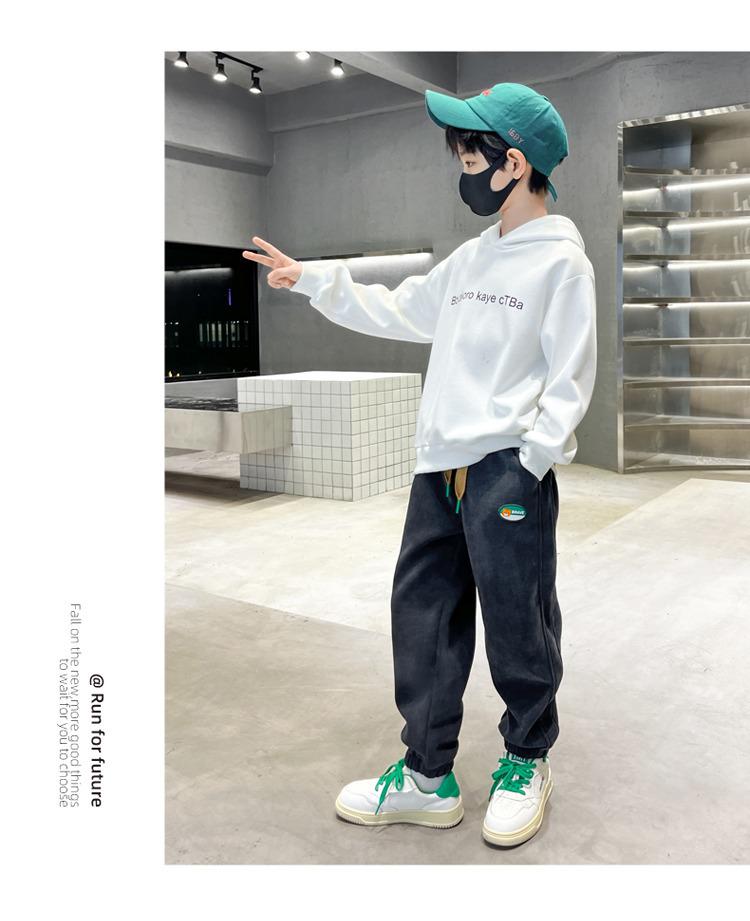 Boys' Corduroy Autumn 2024 Korean-Style Casual Sweatpants