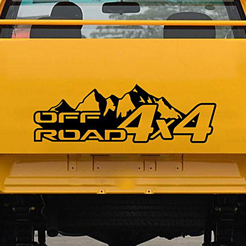 4x4 Off Road Sticker With Mountain Patterns Reflective Carved Door Trunk Bumper Waterproof Car Exterior Accessories