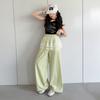 Girls' pants summer thin style children's lace lace lace fart curtain wide leg pants summer breathable big children's quick drying sports pants