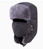 Unisex Warm Russian Troop Style Winter Aviator Bomber Hats with Fur Windproof Mask 100% Polyester Plush for Hunting Trapper