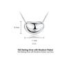 [Ashley Jewelry] Sterling Silver 925 Necklace, Bean Pendant, 11mm, Simple Design, Women's (Gold)