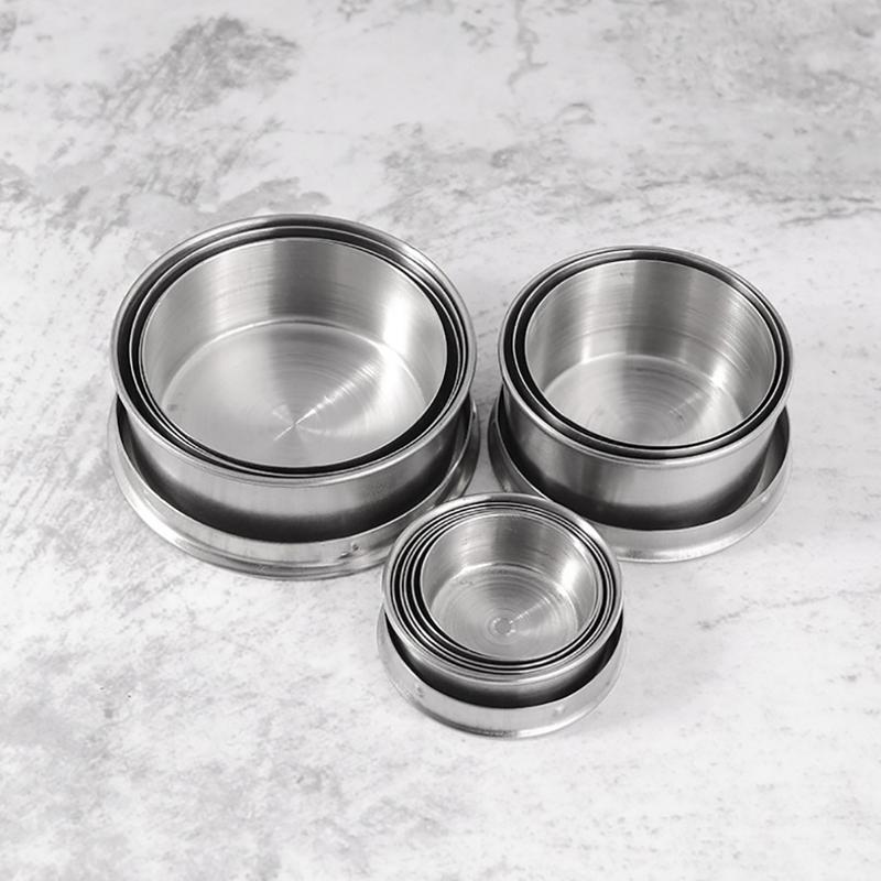Stainless Steel Folding Cup With Keychain Portable Retractable Telescopic Cups