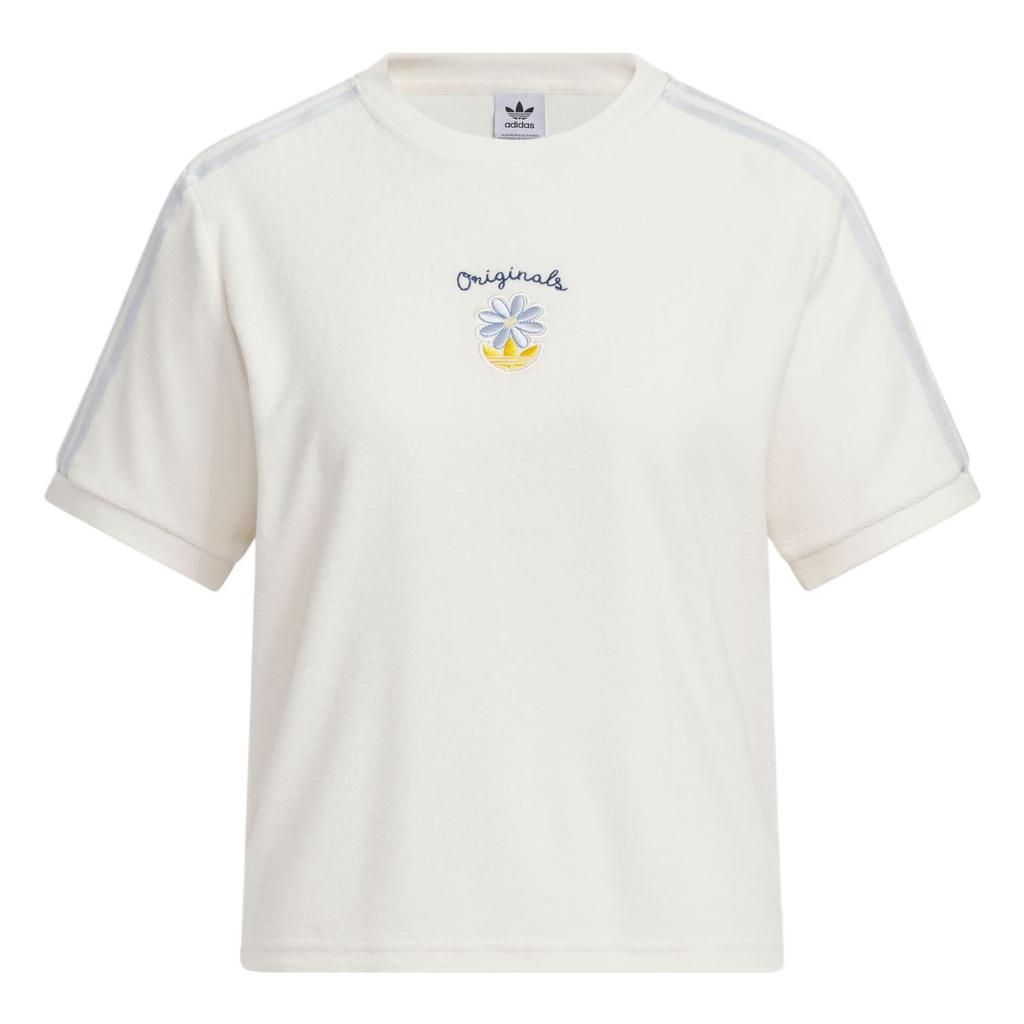 Adidas Originals Graphic Comfortable Casual Simple Letter Solid Color Versatile Striped Breathable Short Sleeve Regular T-Shirt Women Tops KB8960