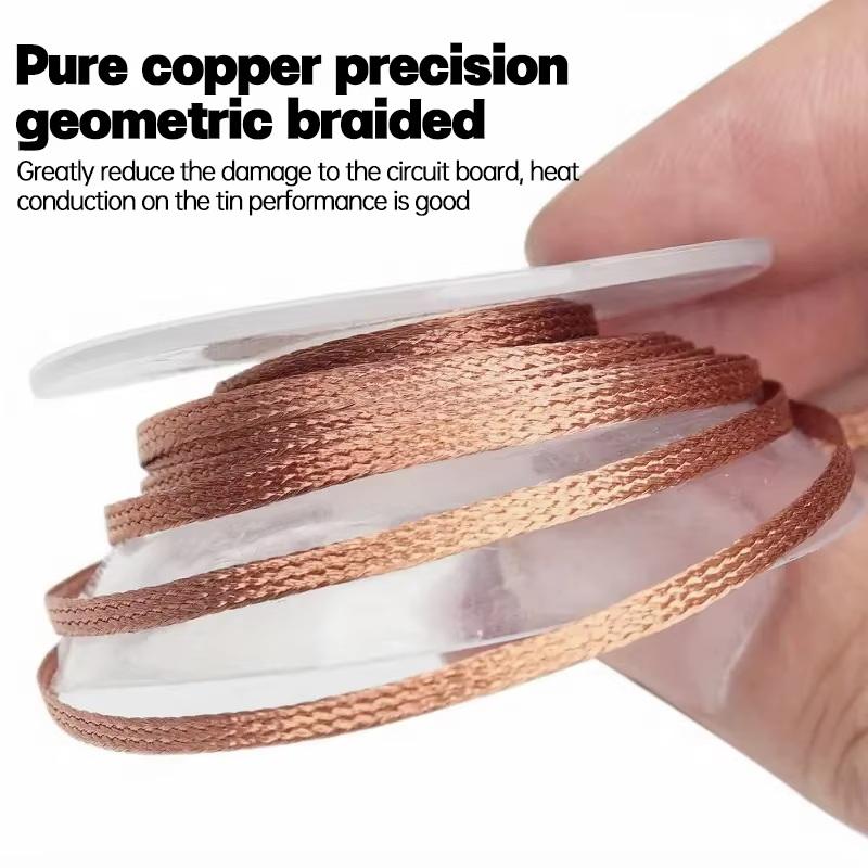 1.5/3M Copper Welding Wire Desoldering Mesh Braid Tape Welding Point Solder Soldering Tool Of Electronic Pcb Circuit Board