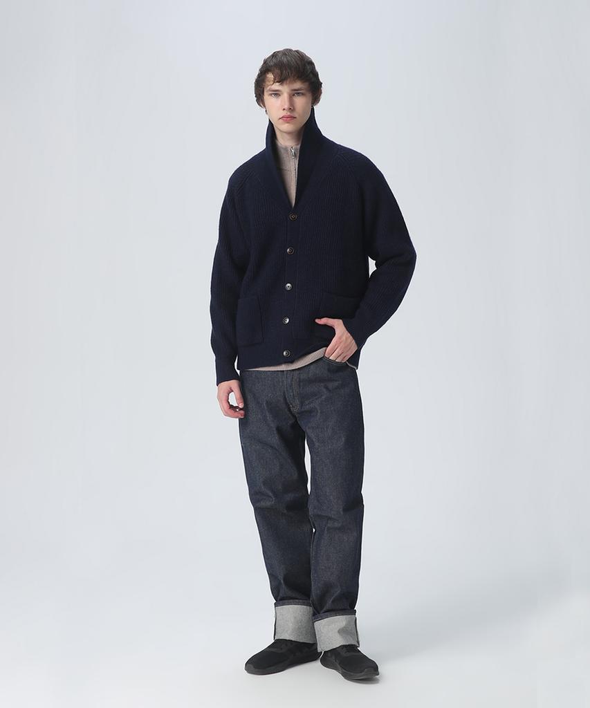 Bluemerle Pbt Wool Shawl Cardigan Knit - Navy