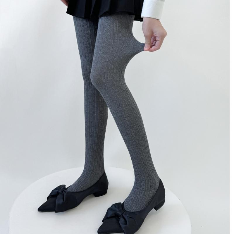 Women Japanese Twist Striped Pattern Jacquard Stockings Pantyhose Spring Fall Opaque Tights Bottoming Leggings Hosiery