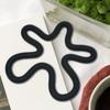 Silicone Trivet Mat Creative Heat Resistant Drinking Cup Mat Drinks Coaster for Countertop Table Cafe Pots and Pans Home