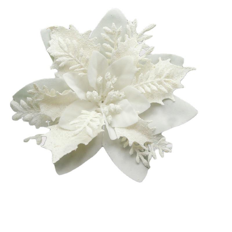 Zlatý prášek Třívrstvý vánoční květinový věnec a ozdoba na stromek