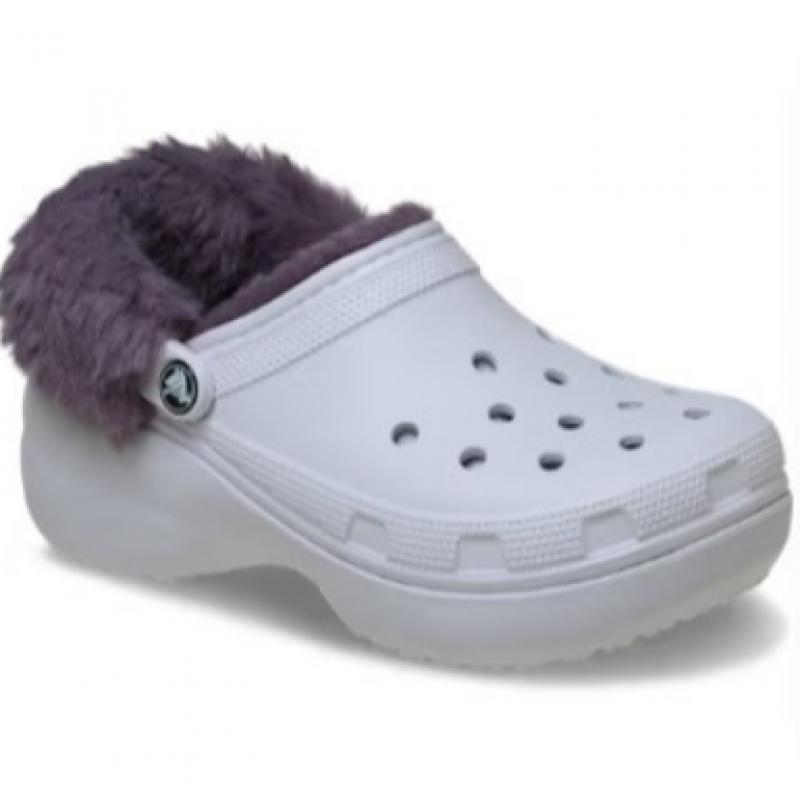 Crocs Classic Platform Fuzz Lined Clog 212854 5bo