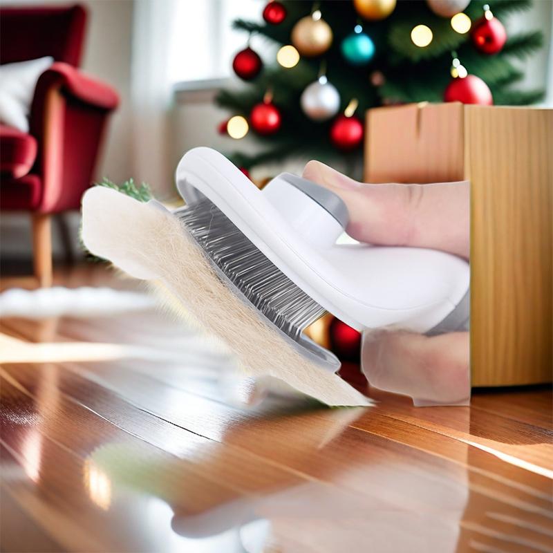 Pet Brush with Soft Stainless Steel Pins for Shedding One-Click Self-Cleaning Pet Slicker Brush for Long & Short Haired Dogs Cat