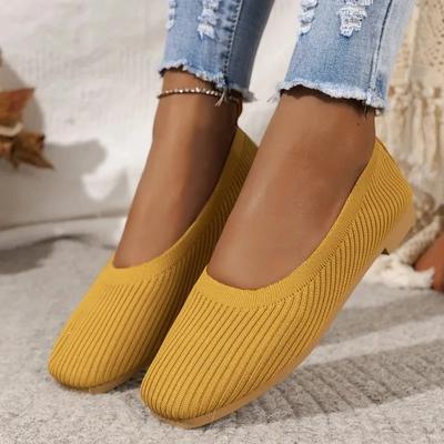 Damen Ballerinas 2025 Neue Einfarbige Slipper Damen Slip-on Flache Komfortschuhe für Damen Schuhe