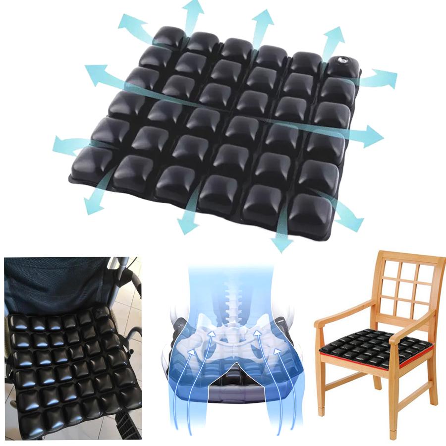 43x43cm Motorcycle Pad Shockproof Comfortable Breathable Passenger Air Seat Cushion Universal Inflatable Cover Mat Accessories