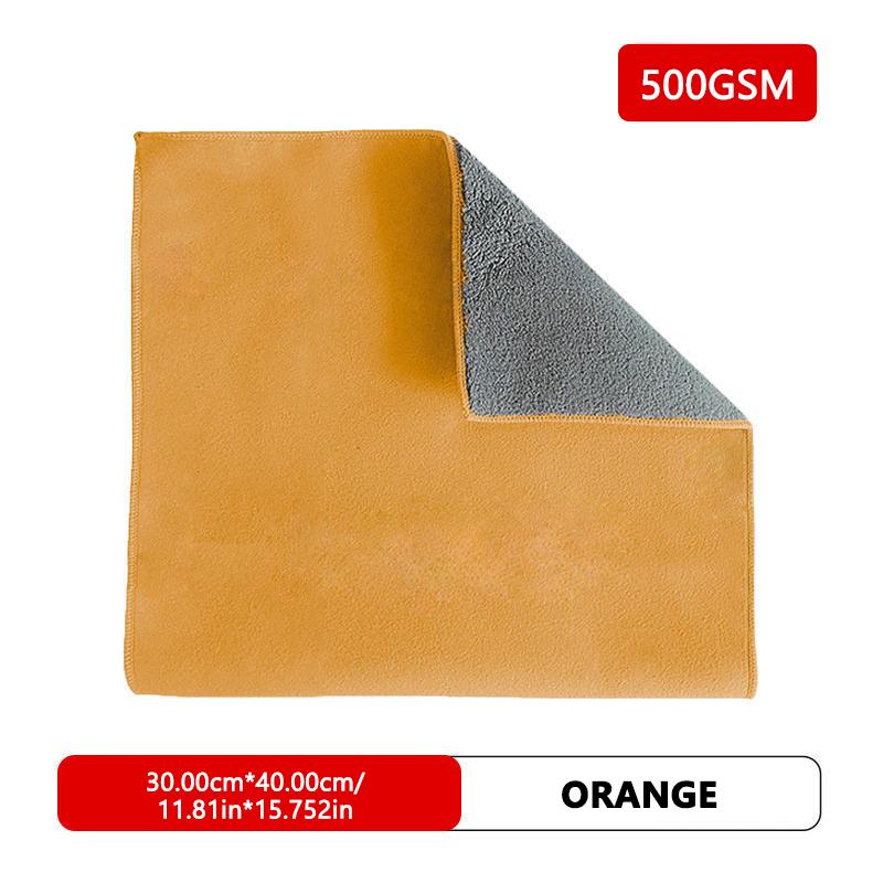 SEAMETAL 500GSM Car Wash Towel Double-sided Suede Strong Absorbent Car Cleaning Cloth
