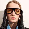 Vintage Markowe Projektanckie Okulary Pilotki z Płaskim Topem Kobiety Dla Mężczyzn Moda Popularne Luksusowe Okulary Przeciwsłoneczne Punkowe Outdoorowe Okulary do Jazdy