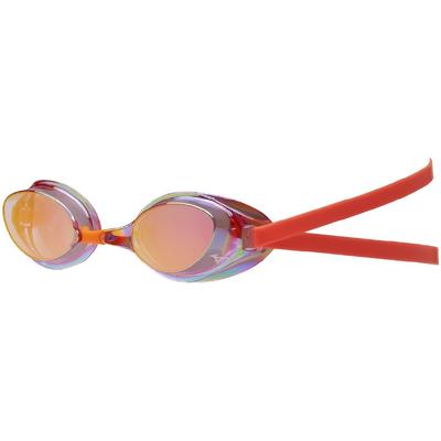 Mizuno Limited Edition Accel Eye Swim Goggles Light Pink with Ruby Unisex (Non-Cushion Type) N3JEC581, Mirror,