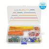 140/560/840pcs U-shaped Solderless Breadboard Jumper Cable Wire Kit with 1pc Anti-Static Tweezers ESD-10, for PCB Circuit board